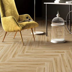 Full-body Straight-edge Wood Grain Tile - Birch Wood Grain Floor Porcelain Tile