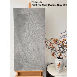 Exterior Wall Tile Series - Mural-style Medium Gray Wind M21 Tile